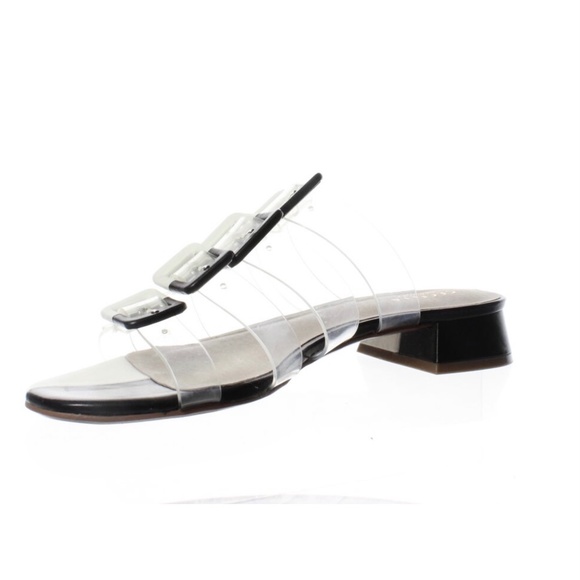 CECELIA Lincoln Strappy Clear Slide Sandals Mules - Picture 7 of 13